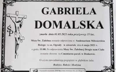 Nekrolog Gabriela Domalska
